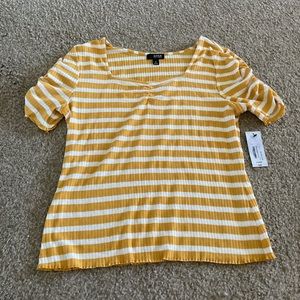 Yellow and white blouse from ana new with tags